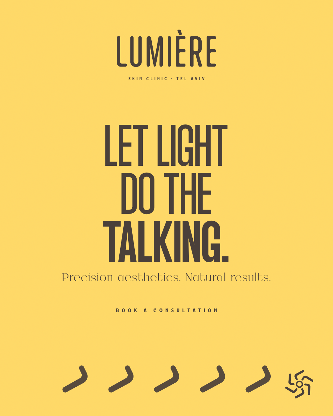 מודעת Lumière — LET LIGHT DO THE TALKING