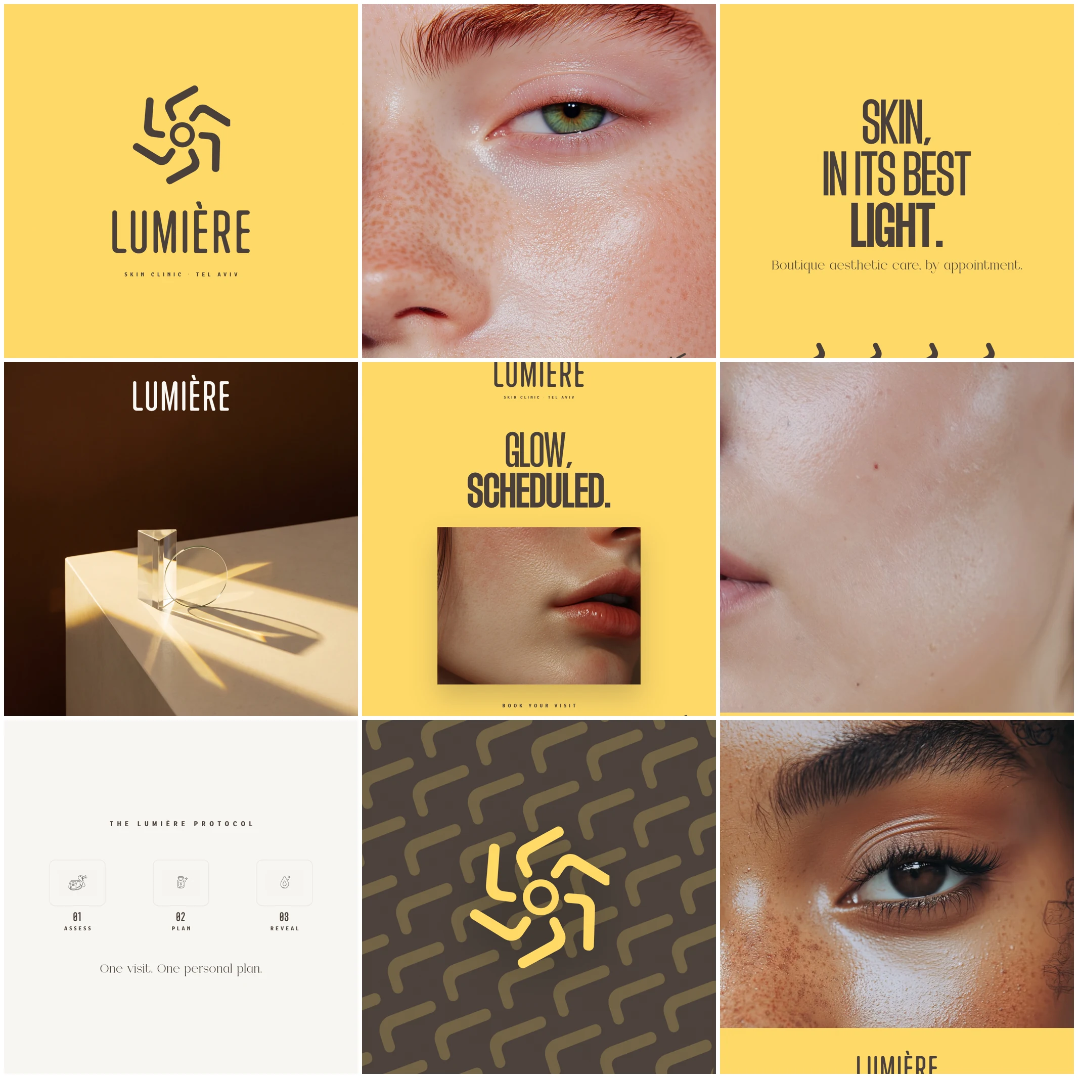 תשעת הפוסטים של Lumière בגריד אחד